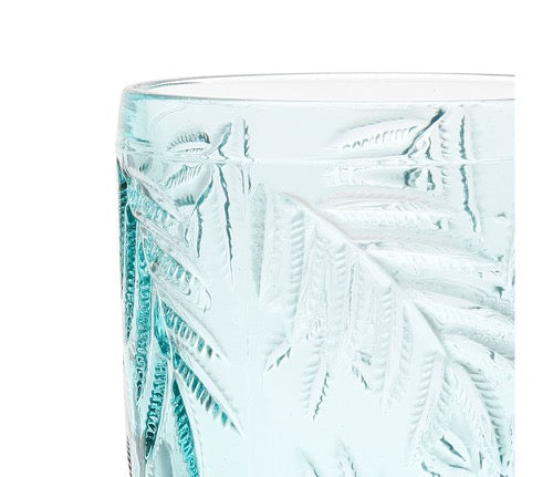 LIQUIDACIÓN - Set de 6 Vasos Palmera Turquesa - #pino_y_jacaranda#