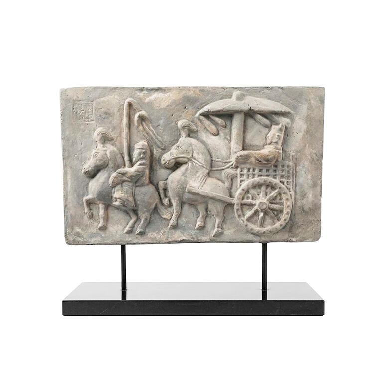Escultura decorativa de piedra con base de mármol Calcita