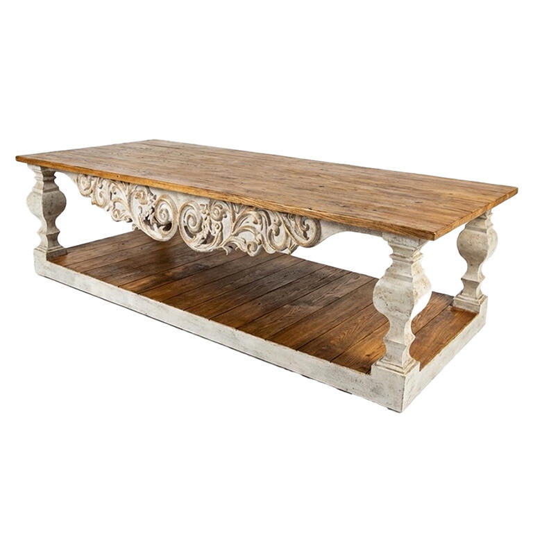 Mesa de centro de olmo y pino Colom