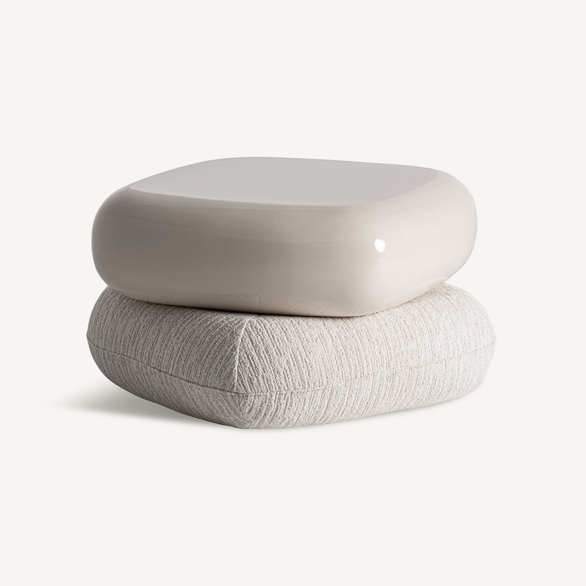 Reposapiés tapizado beige Utiel