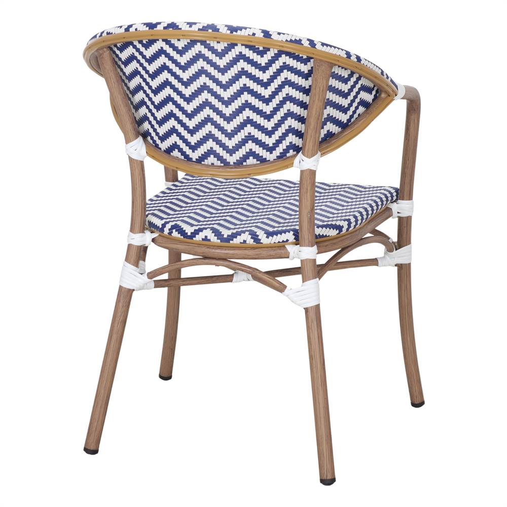 Set de 2 sillas de exterior con brazos de aluminio Celso