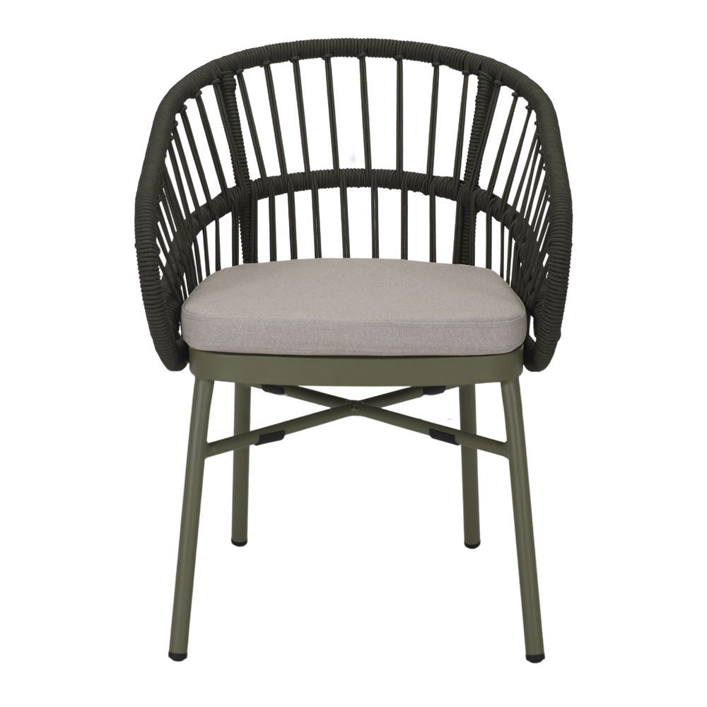 Set de 2 sillas de exterior de cuerda Nihal