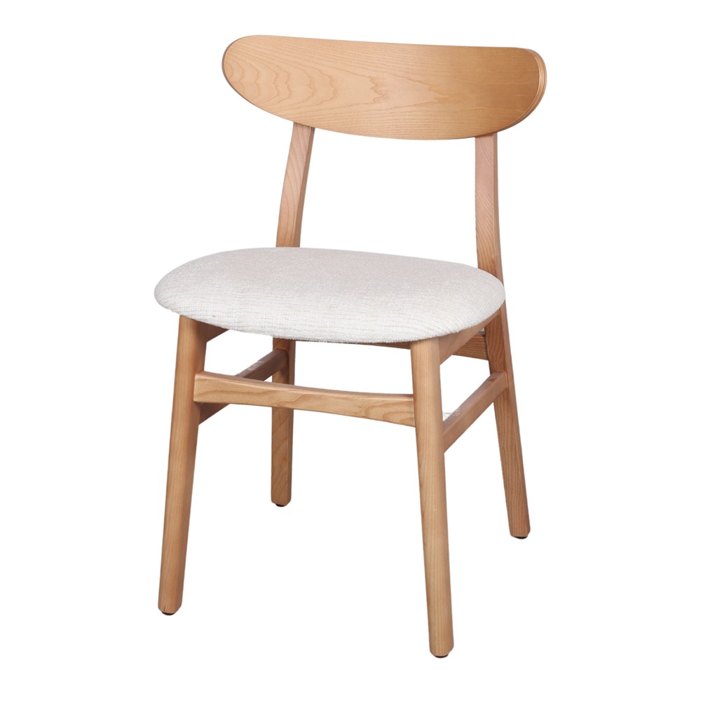 Set de 2 sillas de fresno tapizadas Celia