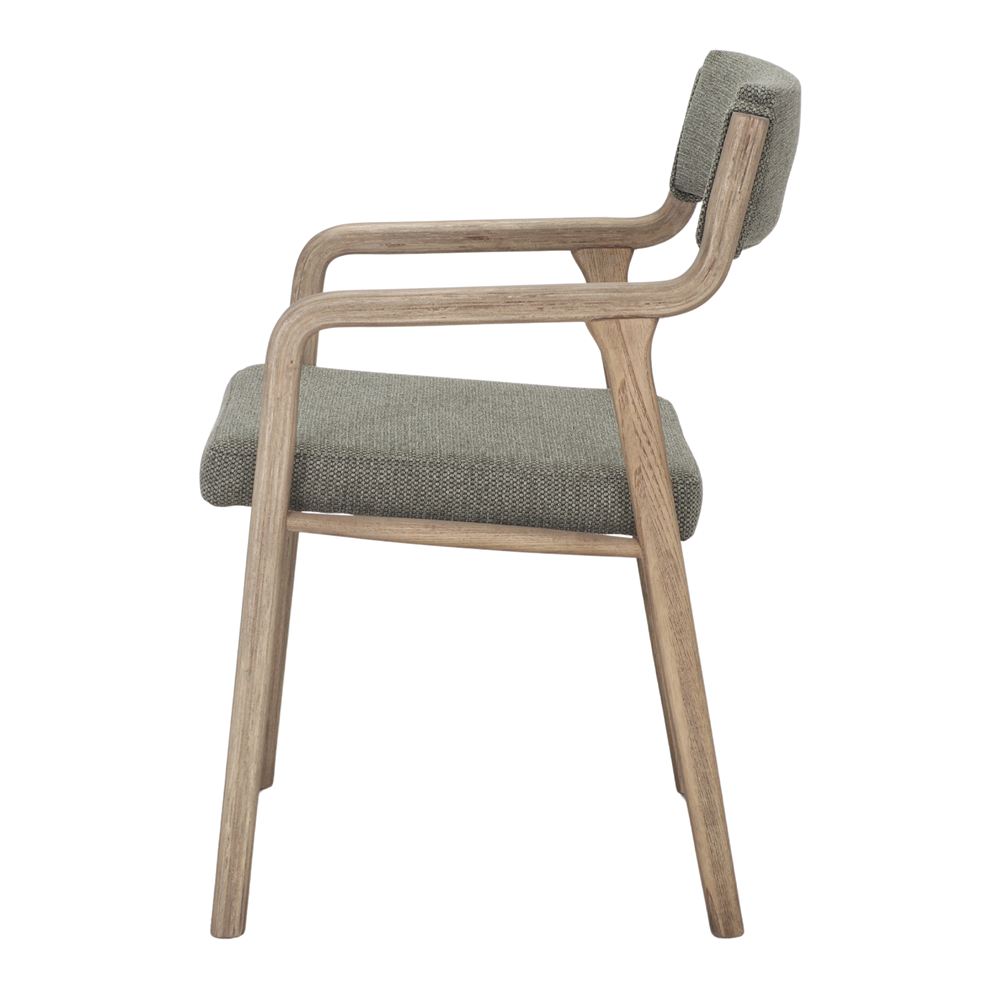 Set de 2 sillas de madera de olmo tapizadas Mirco
