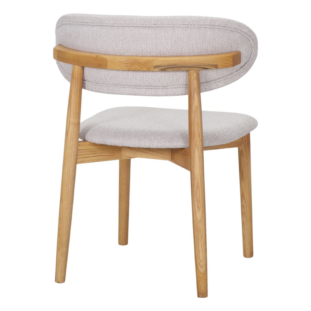 Set de 2 sillas de olmo tapizadas Ivo