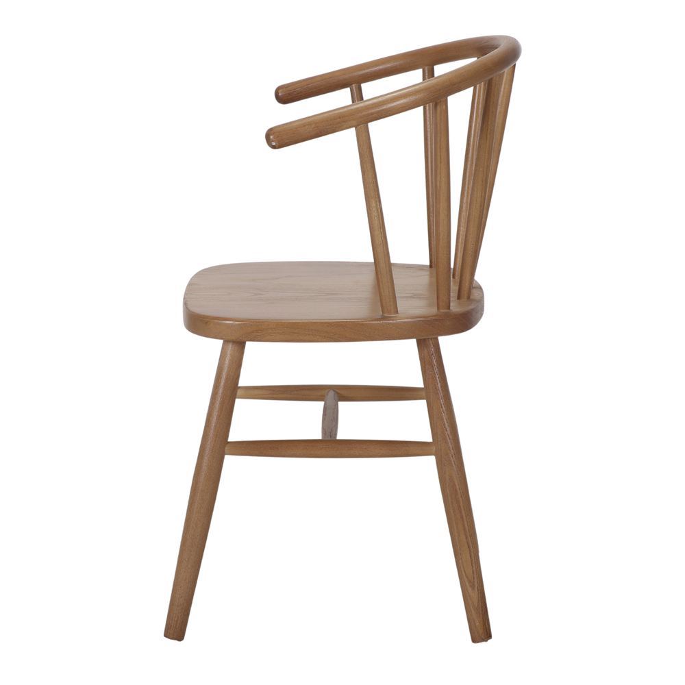 Set de 2 sillas de olmo torneado con brazos Ruggero