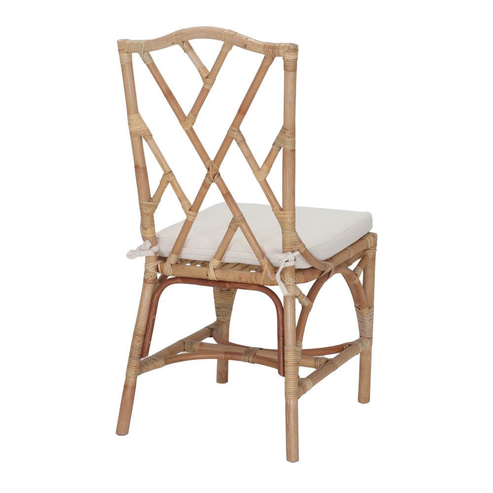Set de 2 sillas de ratán de respaldo alto Sargas