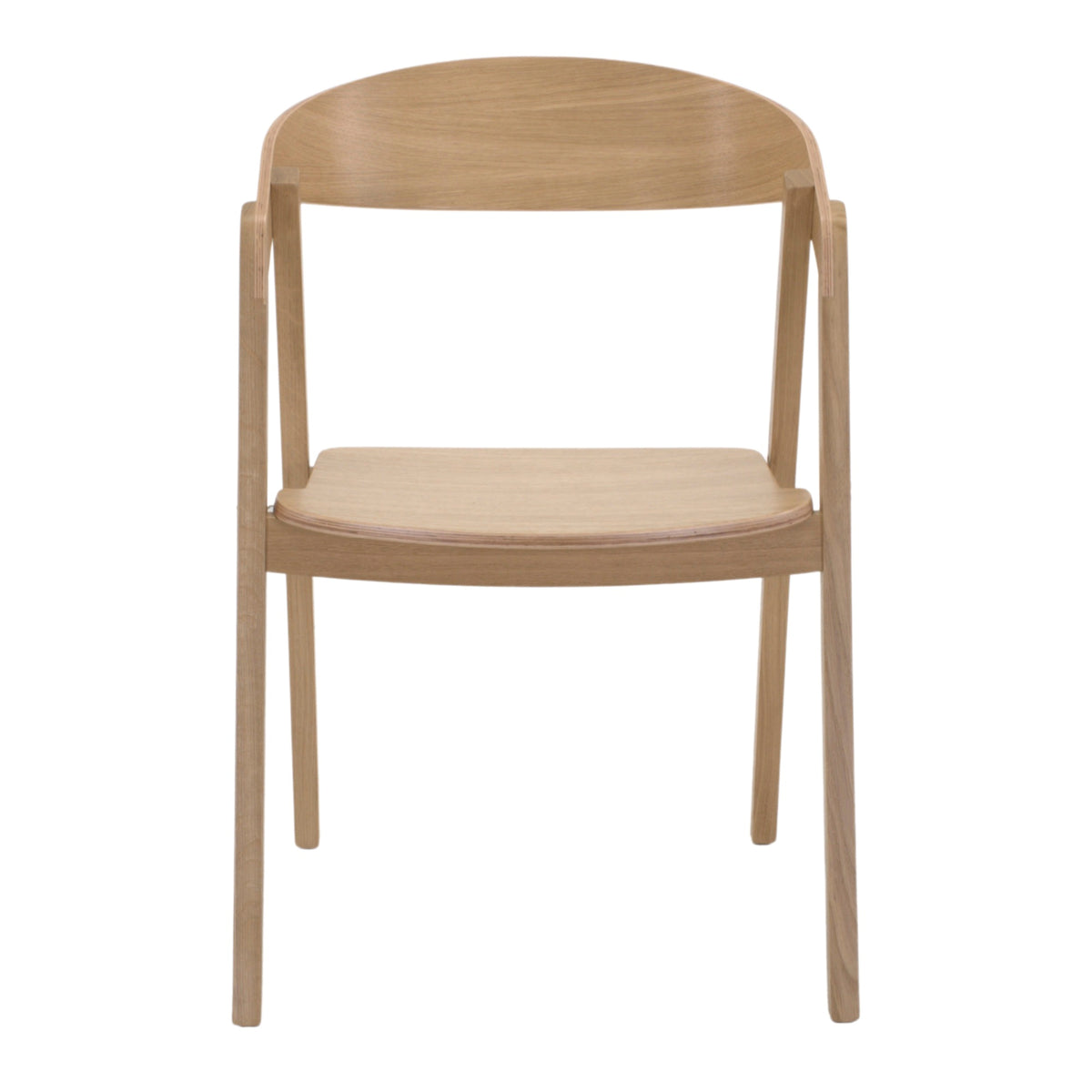 Set de 2 sillas de roble apilable Vicenta