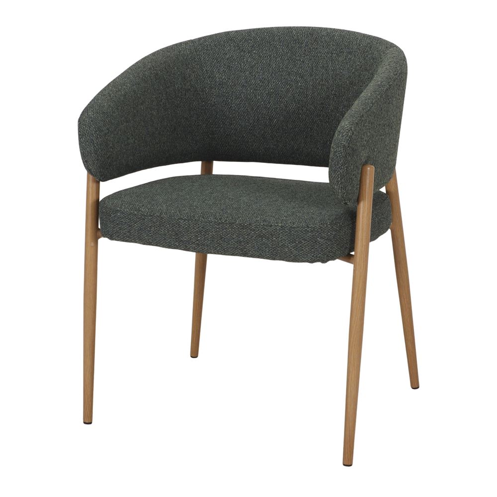 Set de 2 sillas tapizadas con brazos efecto roble Aitana