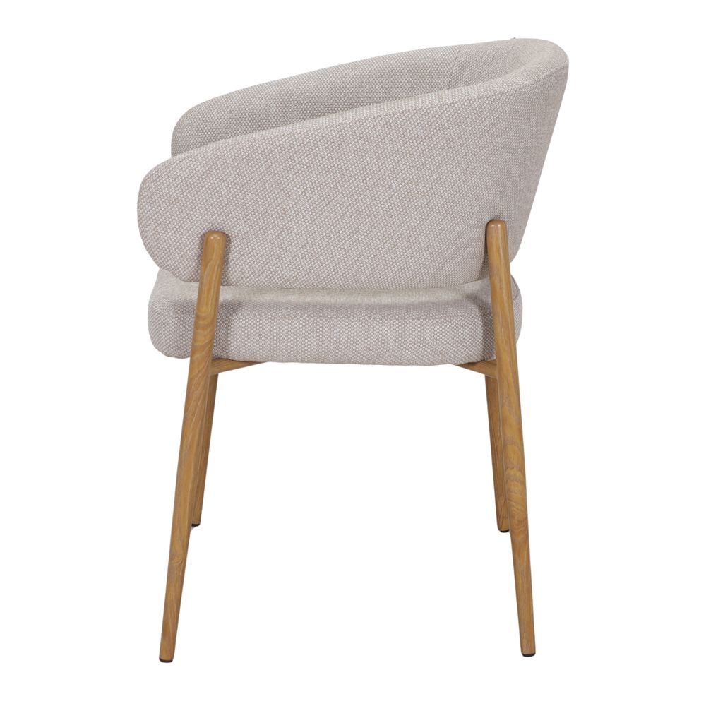 Set de 2 sillas tapizadas con brazos efecto roble Aitana