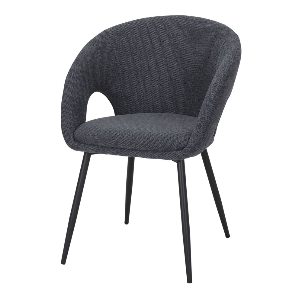 Set de 2 sillas tapizadas con patas de aguja Evelyn
