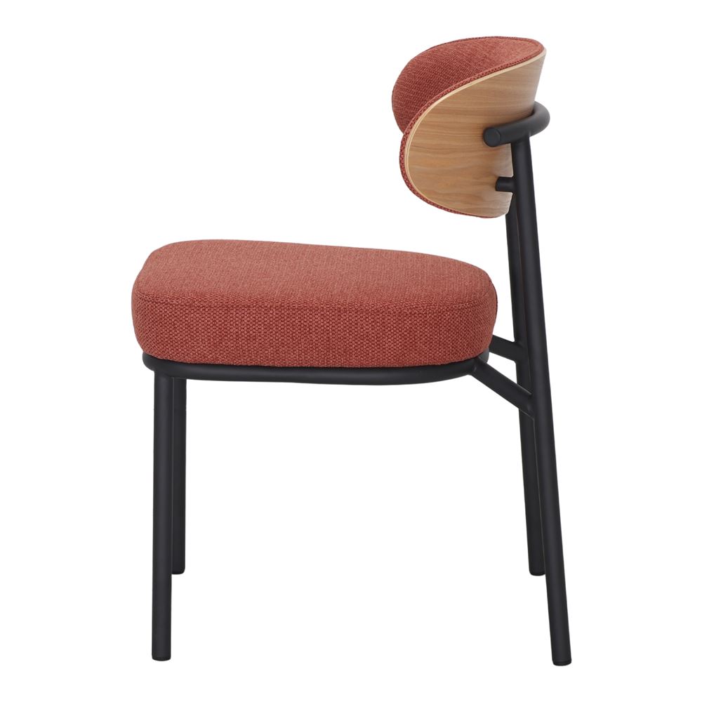 Set de 2 sillas tapizadas con respaldo de madera Ines