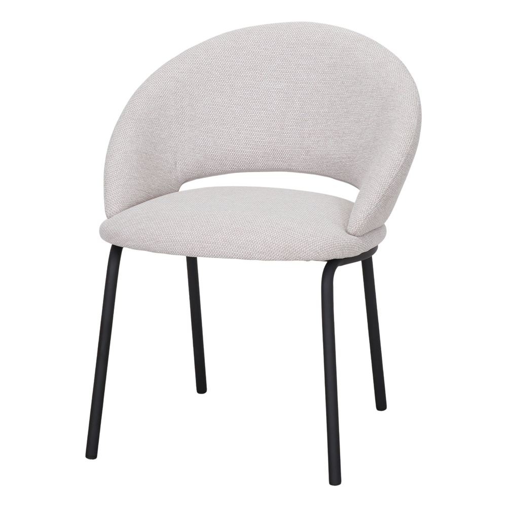 Set de 2 sillas tapizadas de acero Ottone