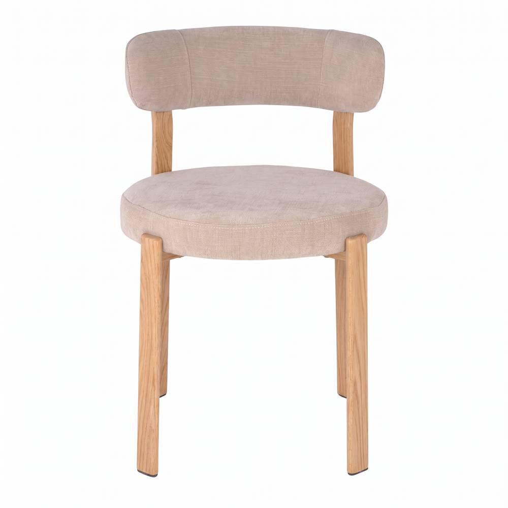 Set de 2 sillas tapizadas efecto roble Bianca