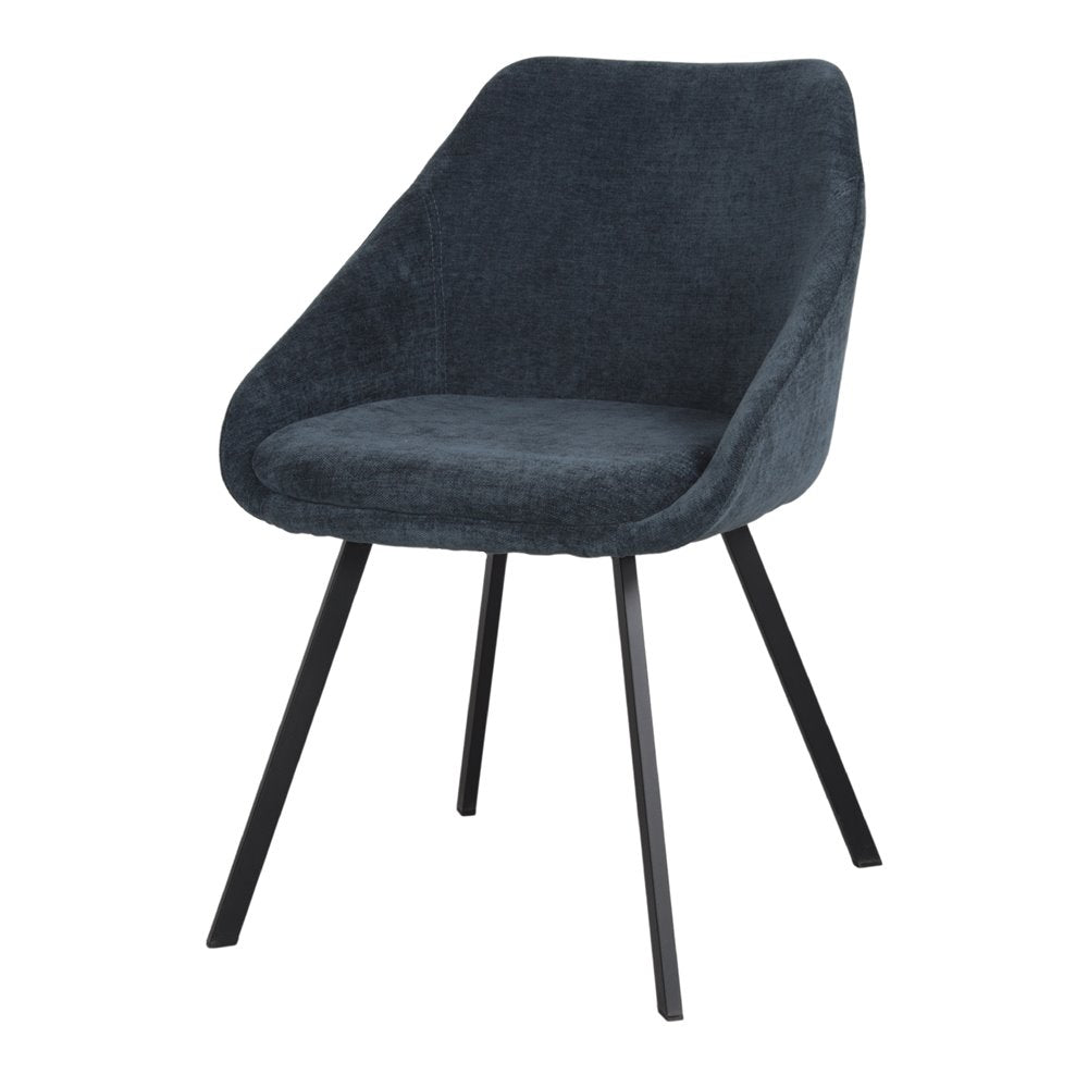 Set de 2 sillas tapizadas en azul Sandro