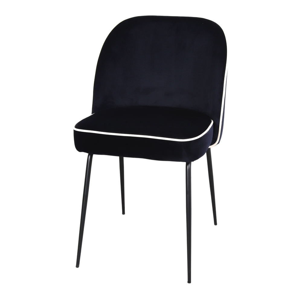 Set de 2 sillas tapizadas en terciopelo Samanta