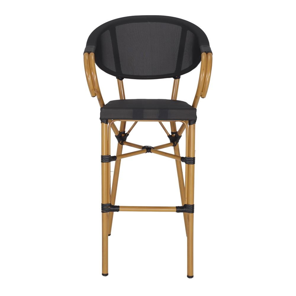 Set de 2 taburetes altos de exterior con brazos Ludovica