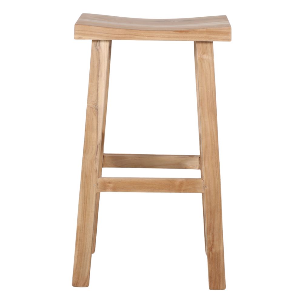 Set de 2 taburetes altos de madera tropical Lucida