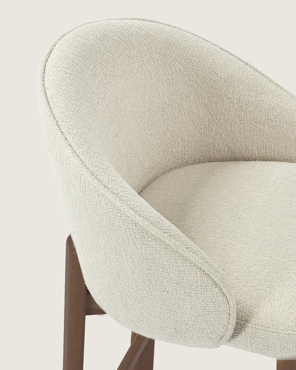 Set de 2 taburetes altos Talia nogal Dolmen Beige