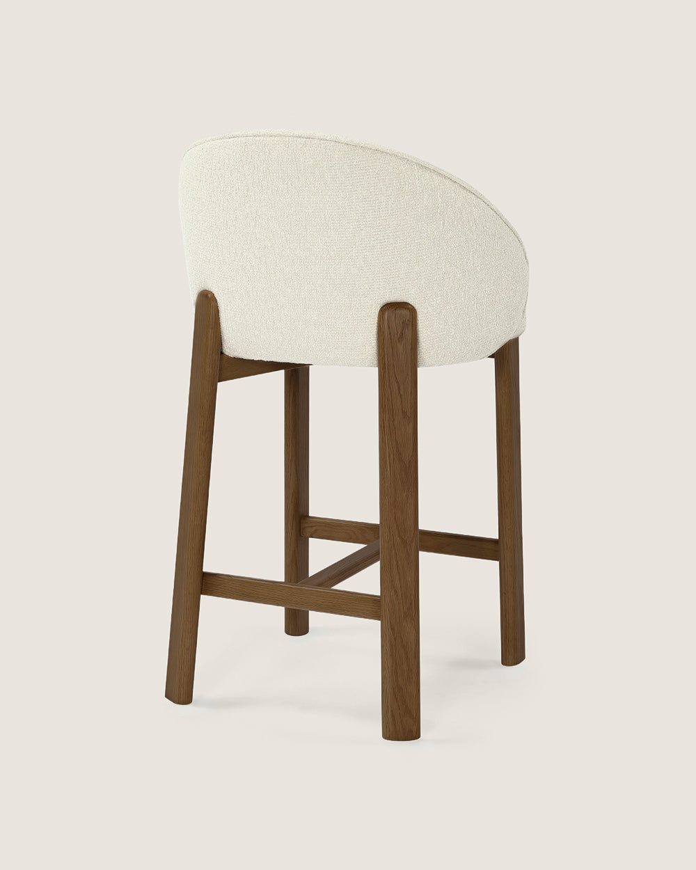 Set de 2 taburetes altos Talia nogal Dolmen Beige
