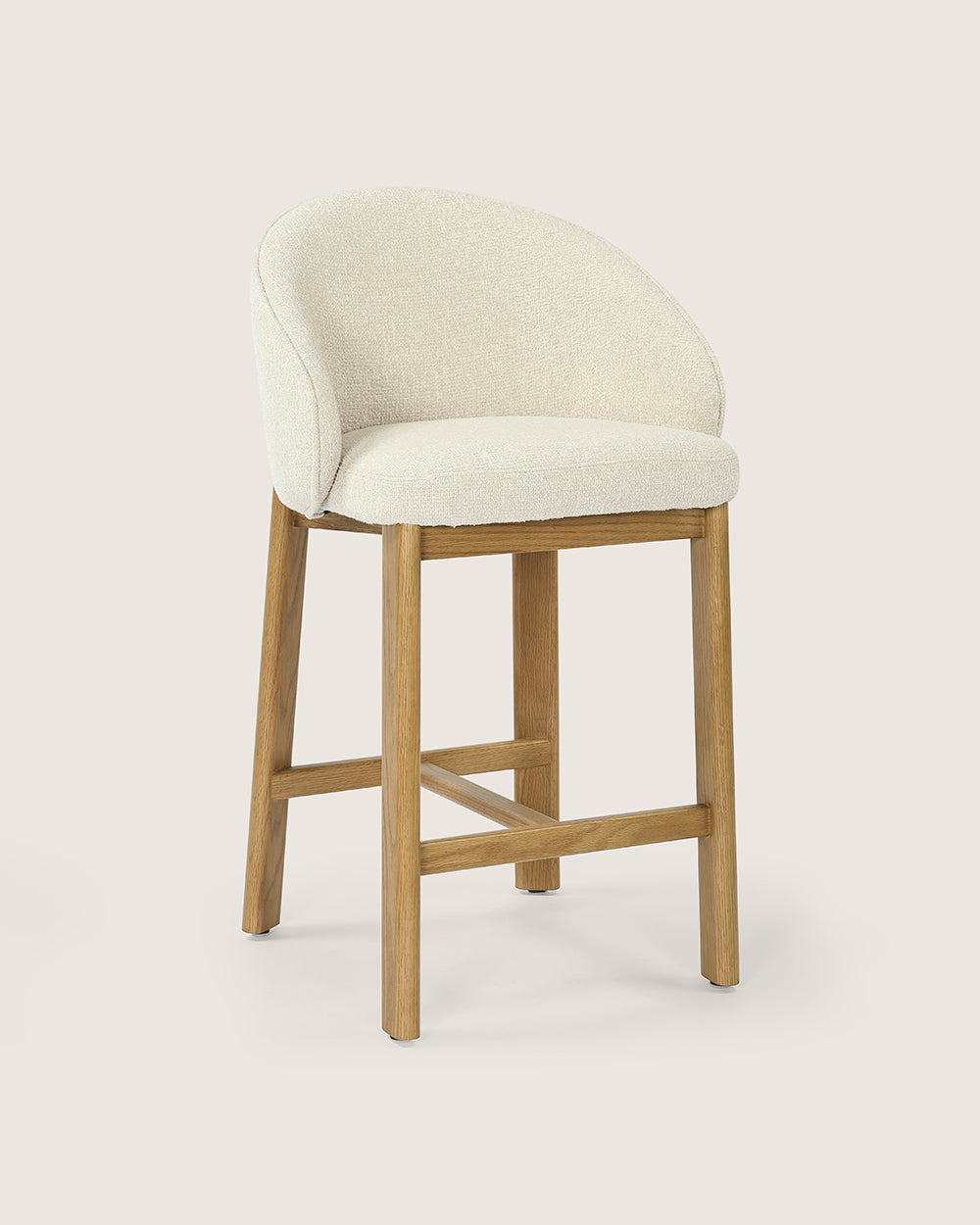 Set de 2 taburetes altos Talia roble Dolmen Beige