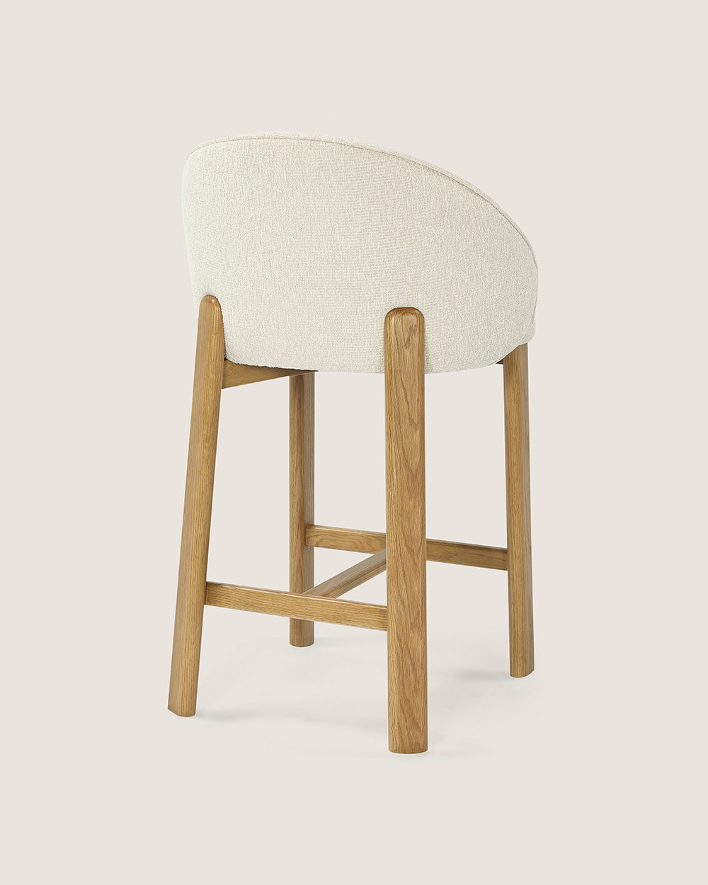 Set de 2 taburetes altos Talia roble Dolmen Beige