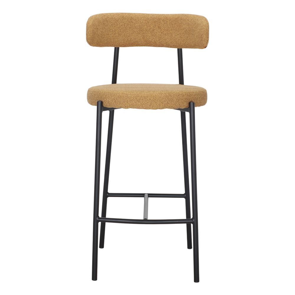 Set de 2 taburetes altos tapizados en textil Ennio