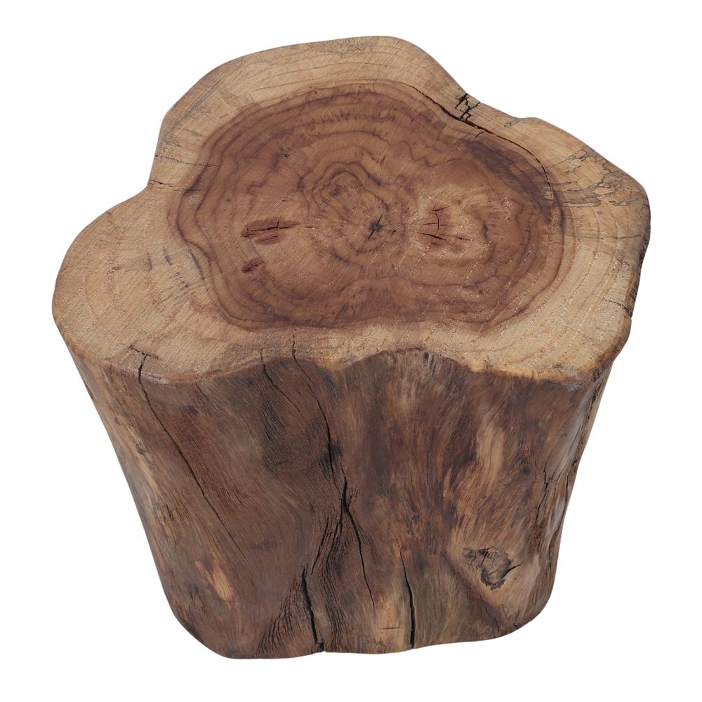 Set de 2 taburetes bajos tronco de madera Luce