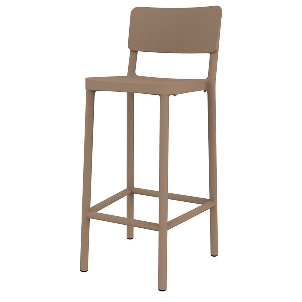 Set de 2 taburetes de exterior con respaldo Ilenia