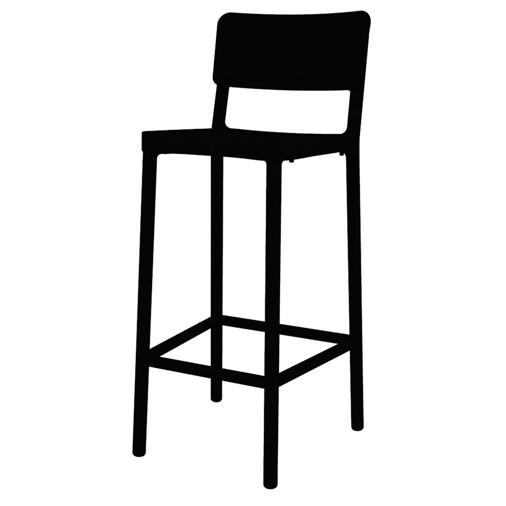 Set de 2 taburetes de exterior con respaldo Ilenia