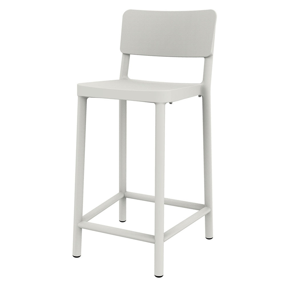 Set de 2 taburetes de exterior con respaldo Ilenia