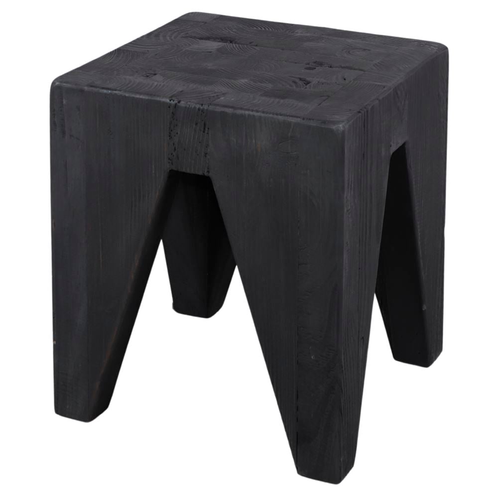 Set de 2 taburetes de pino reciclado Alessio