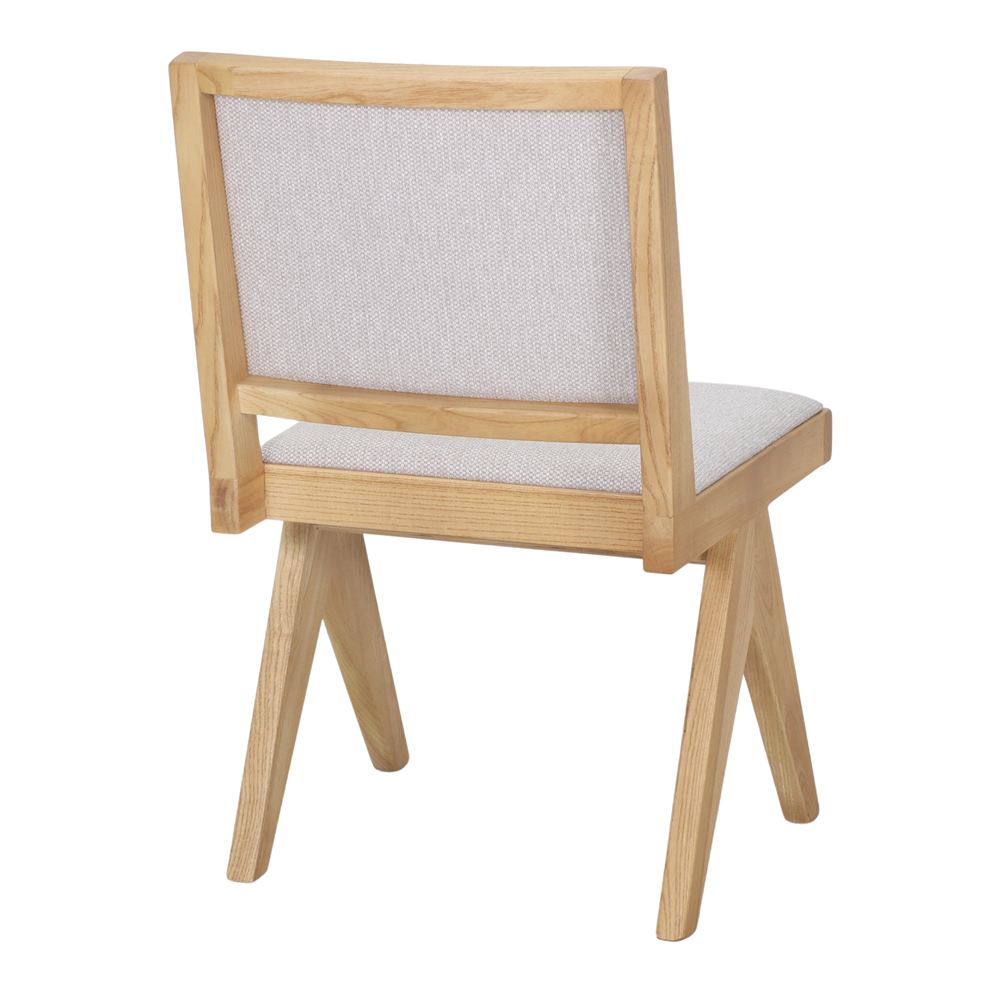 Set de 4 sillas de olmo tapizadas Izar