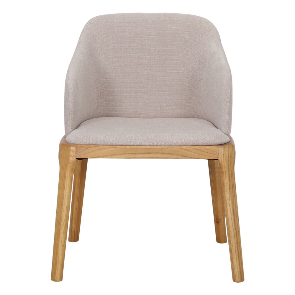 Set de 4 sillas tapizadas de madera de haya Lucie
