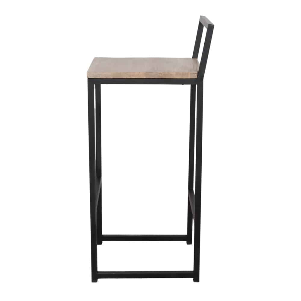 Set de 4 taburetes altos de metal con respaldo Fabia