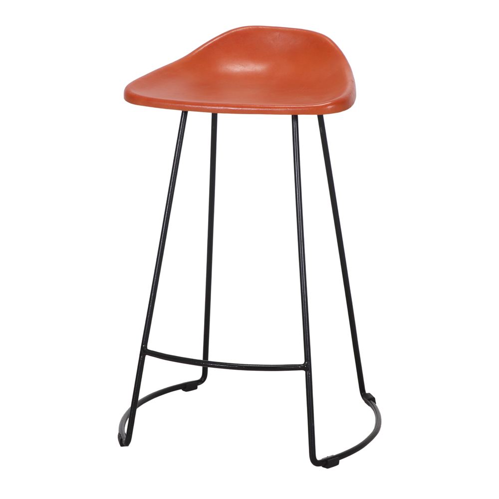 Set de 4 taburetes de cocina de piel Sarah