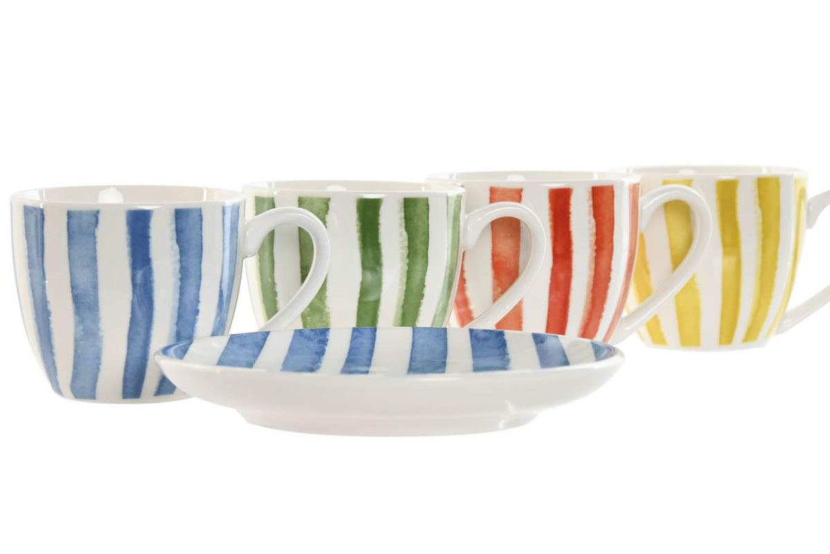 Set de 6 Tazas de Café Rayas - pino_y_jacaranda