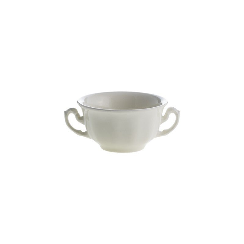 Set de 6 Tazas de Consomé con Platillos La Cartuja Colección Aurora Blanca - #pino_y_jacaranda#