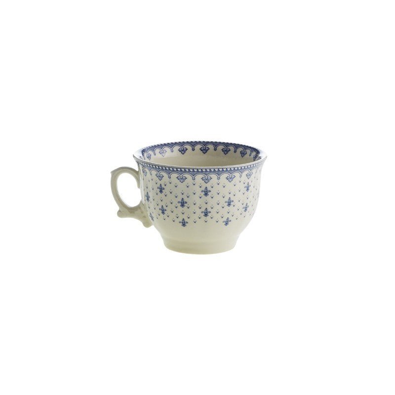 Set de 6 Tazas de Desayuno con Platillos La Cartuja Colección Flor de Lis Azul - #pino_y_jacaranda#