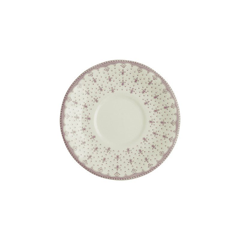 Set de 6 Tazas de Desayuno con Platillos La Cartuja Colección Flor de Lis Rosa - #pino_y_jacaranda#