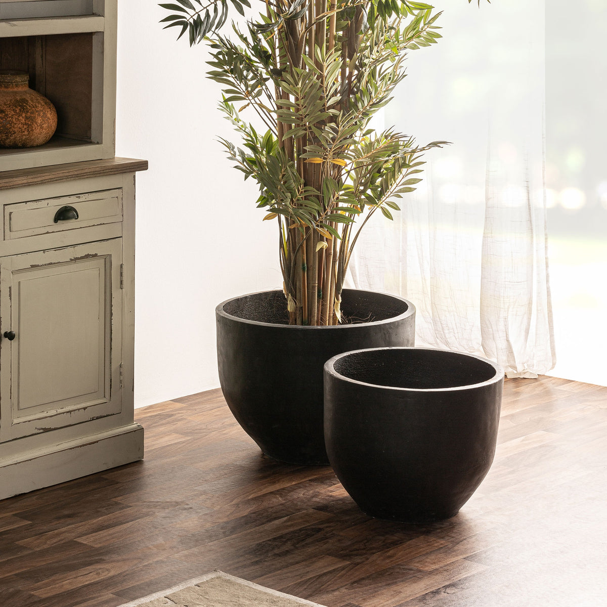 Set de dos maceteros de terracota Lentisco pequeño