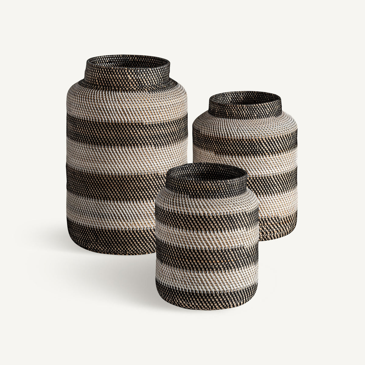Set de jarrones de ratán Rupià