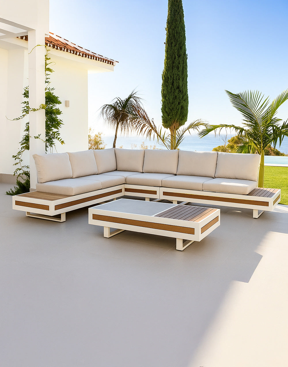 Set de Sofá Rinconera y Mesa de Exterior Mundaka