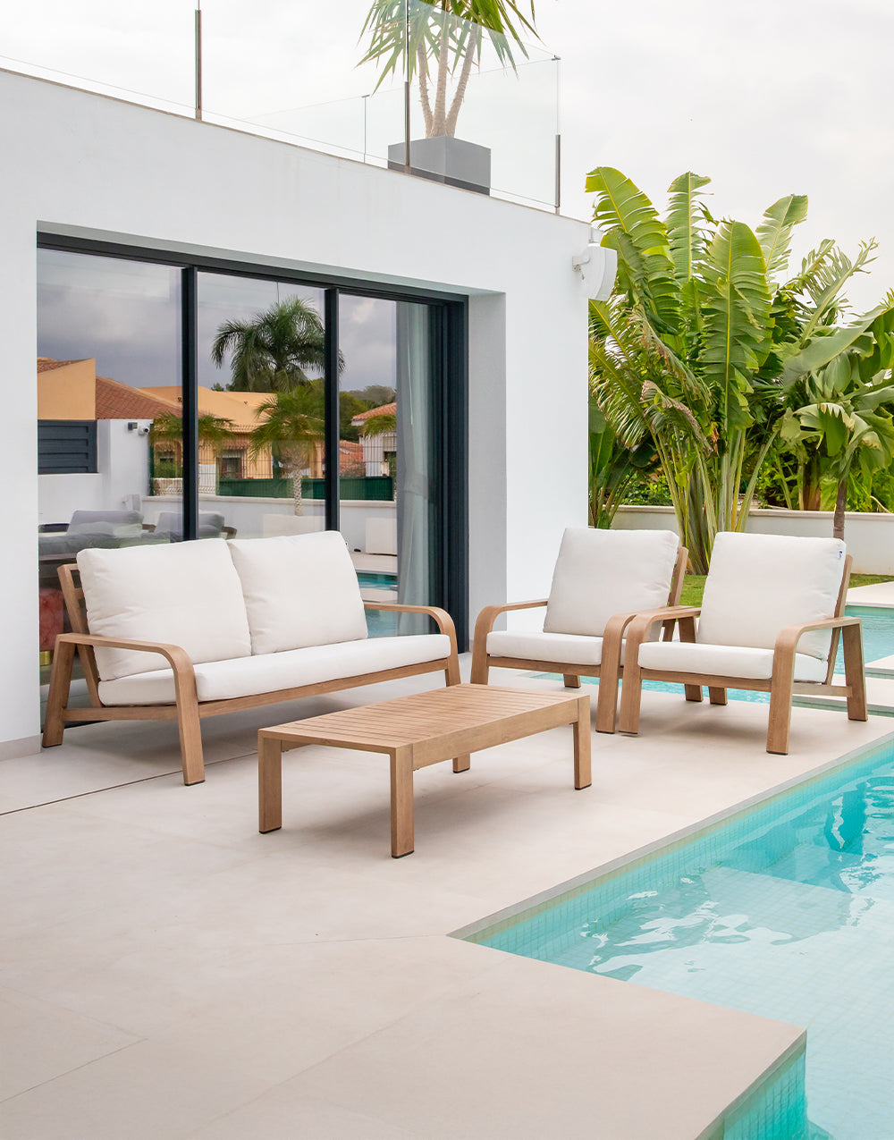 Set de Sofá, Sillones y Mesa de Exterior Setenil