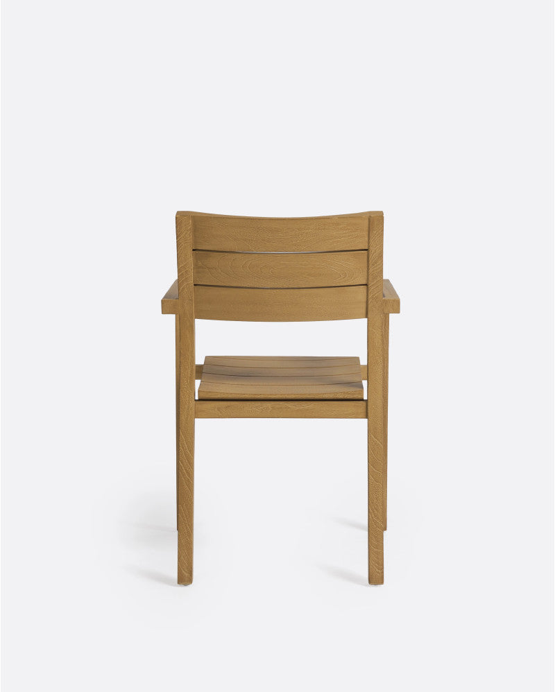 Silla de exterior apilable de teca Genesis