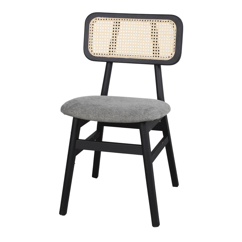 Silla de fresno con respaldo de rejilla Gianni