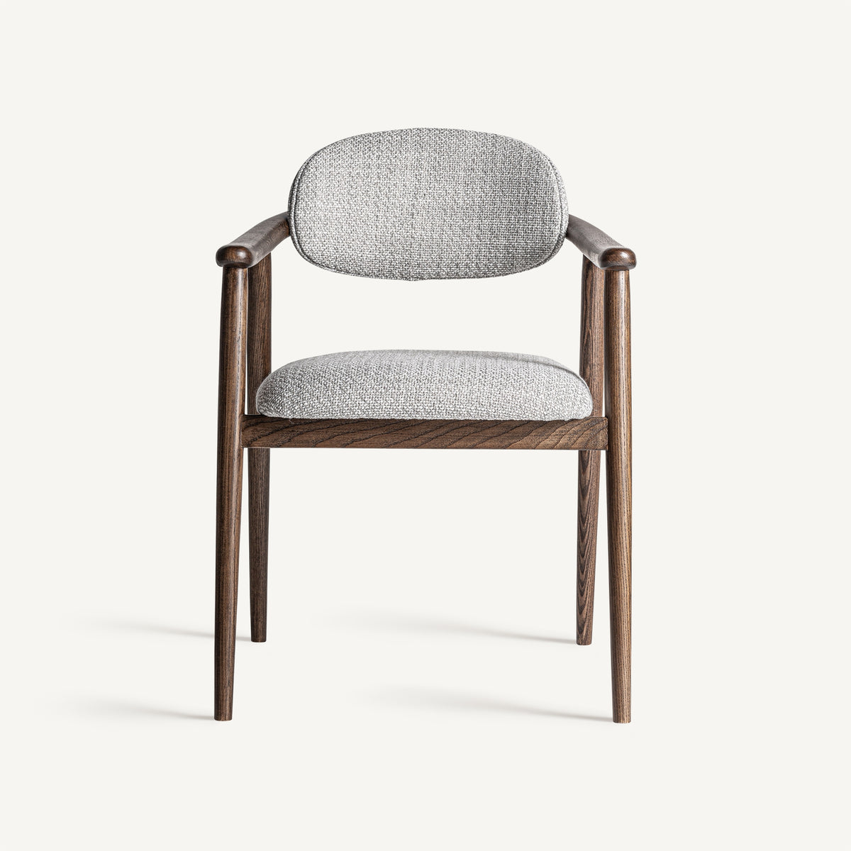Silla de fresno tapizada gris Benirràs