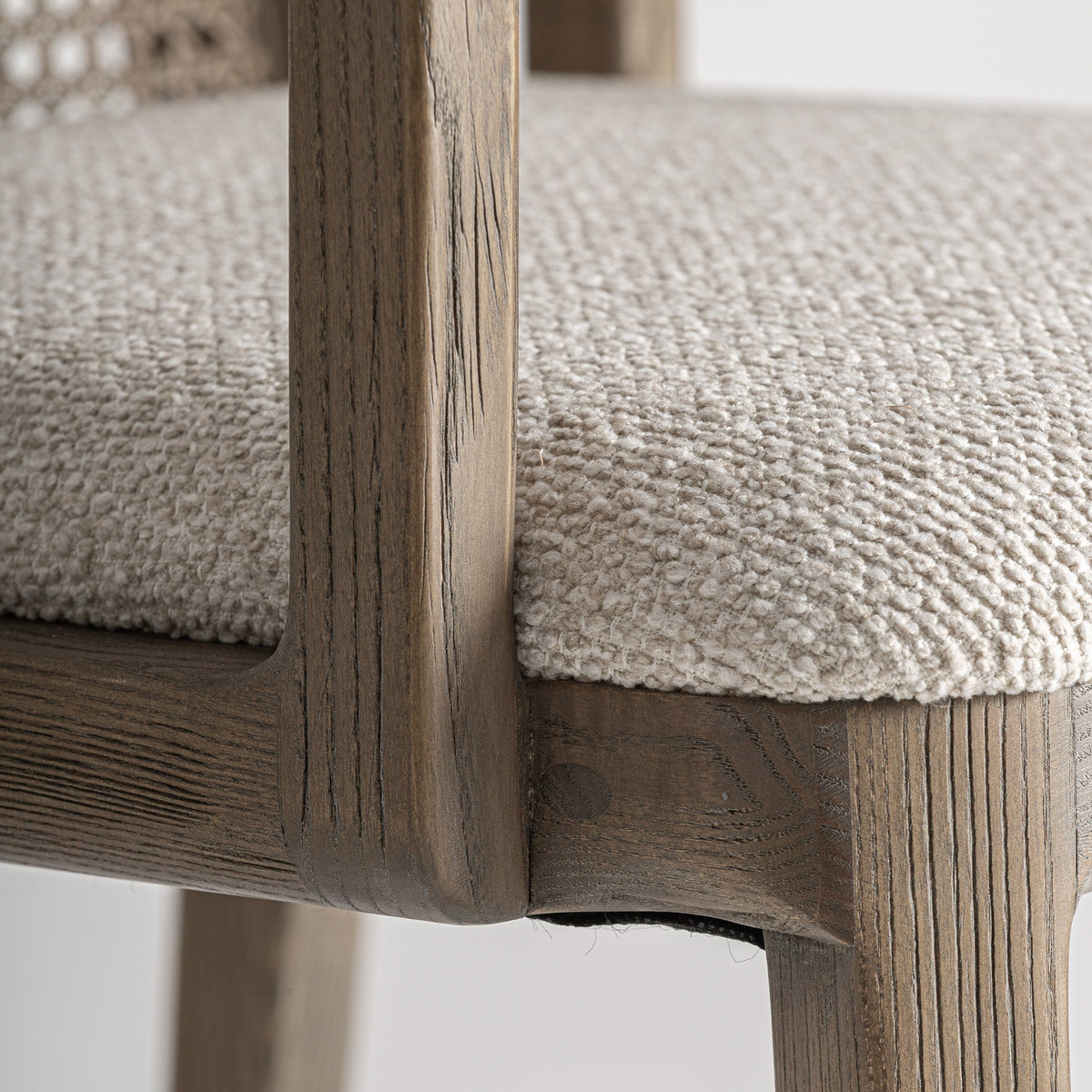 Silla de fresno y lino Alcalalí marrón