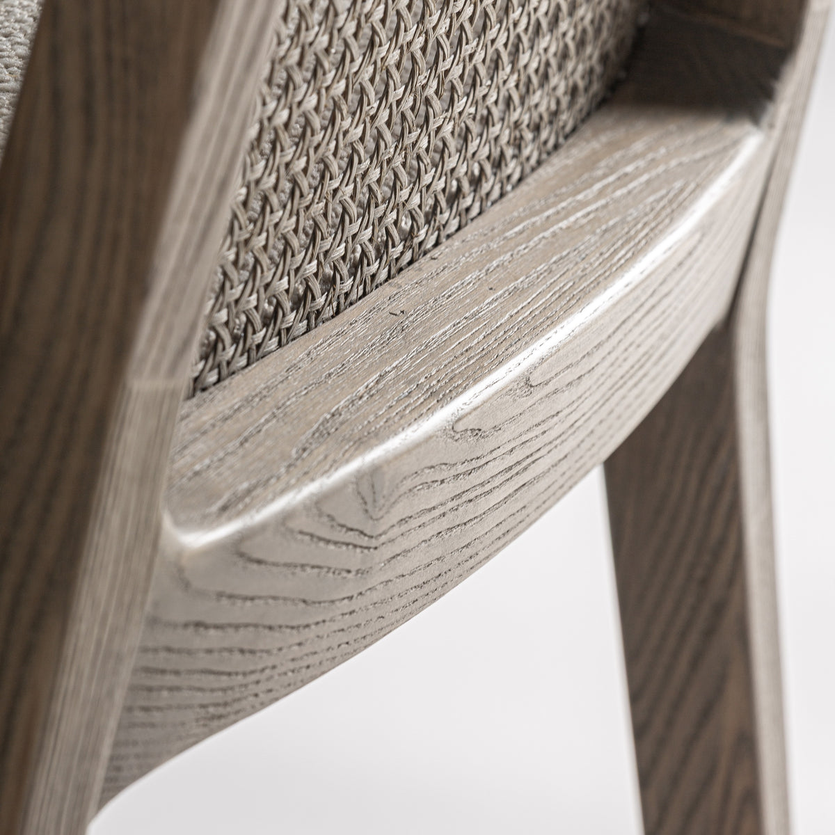Silla de fresno y lino Alcalalí marrón