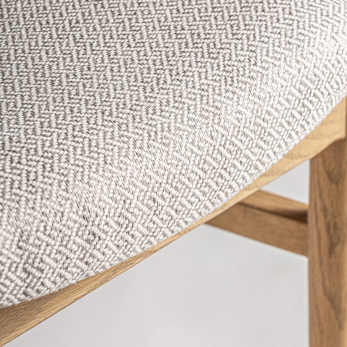 Silla de lino beige y fresno claro Murla